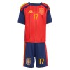 Conjunto Espanha Williams JR 17 Equipamento Principal Mundial 2026 - Criança